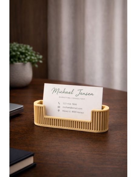 Business Card Holder – Elegant Ribbed Design
