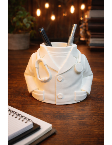 Doctor Pen Holder – White Medical Jacket with...