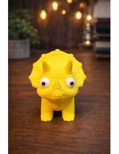 Sød Dino Figur 9cm – Gul Triceratops