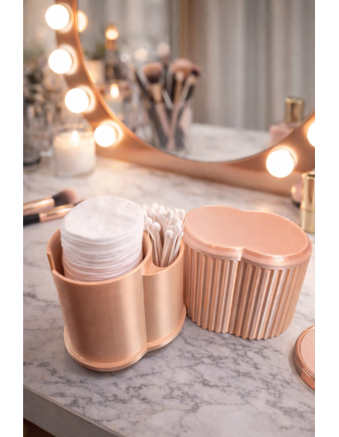 Kosmetik Organizer med Låg – Vat Rondeller og...