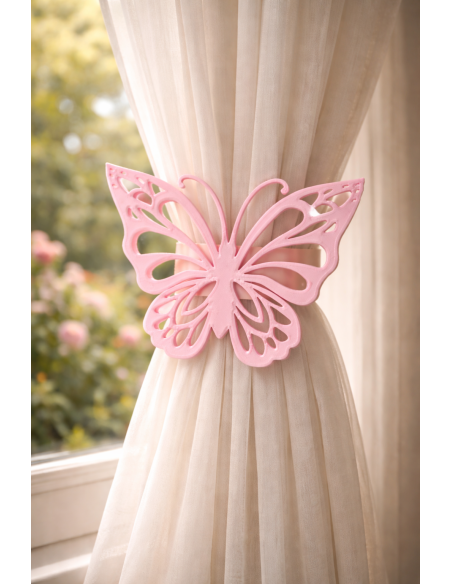 Butterfly Curtain Holder – Pink Decorative Curtain Clip
