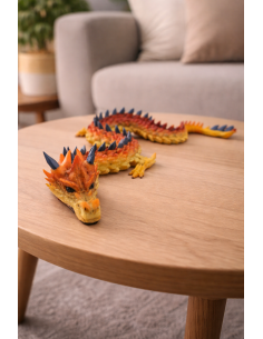 Flexible Dragon 45cm – Yellow Orange Black Articulated...