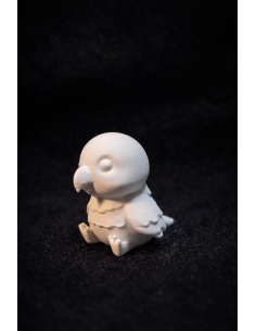 Mal-Selv Papegøje Figur 4-6cm – Hvid DIY Dekoration