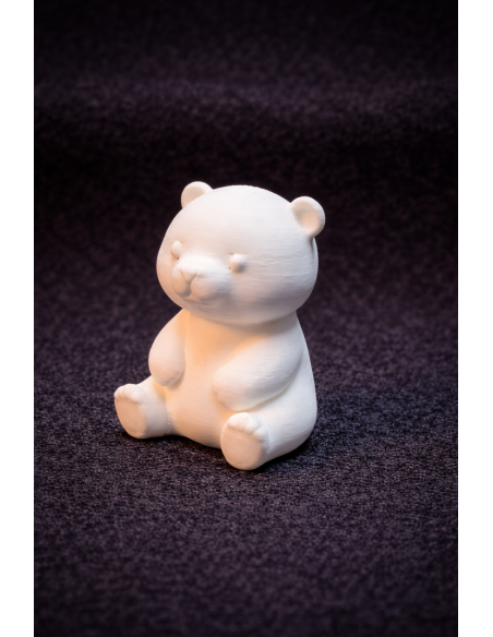 Paint-yourself teddy bear figurine 4-6cm – white DIY decoration