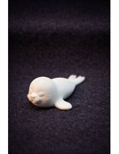 Paint-Yourself Seal Figure 4-6cm – White DIY Decoration