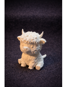 Paint-Yourself Highland Cow Figure 4-6cm – White DIY...