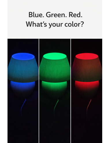 LED Lampe RGB med Fjernbetjening – USB Bordlampe