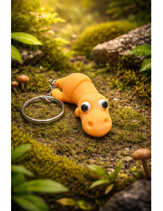 Baby Dinosaur Keychain - Flexible (3D printed)