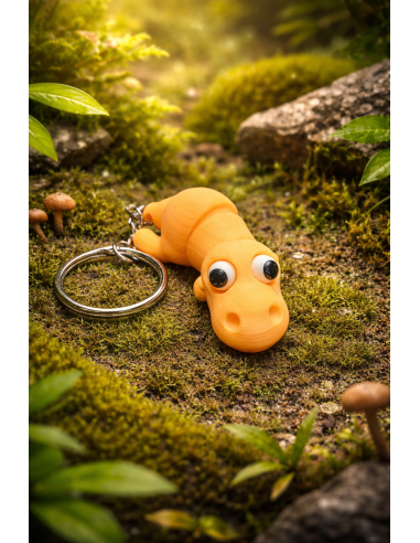 Baby Dinosaur Keychain - Flexible (3D printed)