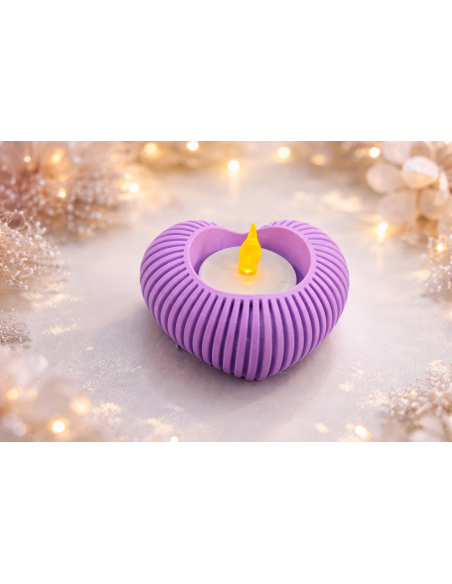 Tea Light Holder Heart (incl. LED tea light)