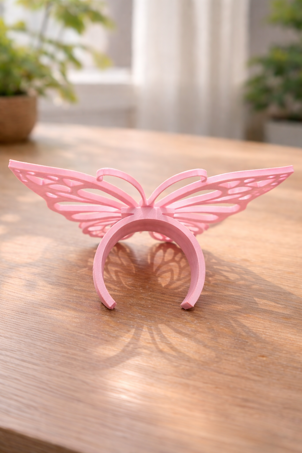 Sommerfugl Gardinholder – Lyserød Dekorativ Gardinclips_142.jpg